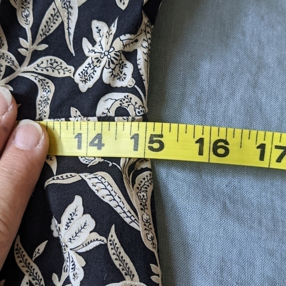 GAP Stretch Cotton Strapless Black Floral Dress - Picture 6 of 13